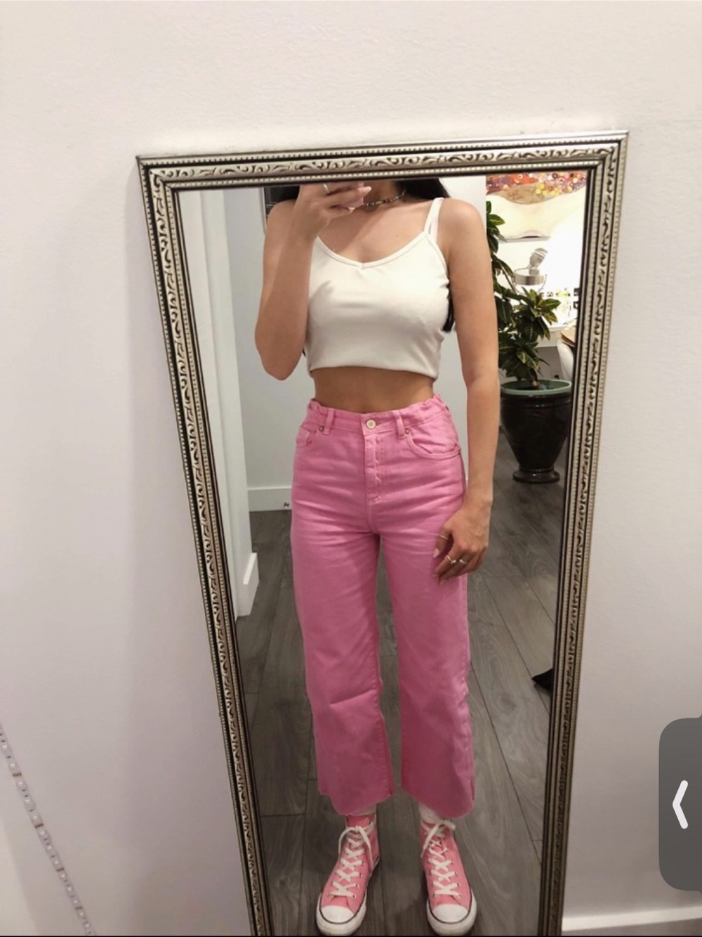 Zara Pink Straight Leg Jeans